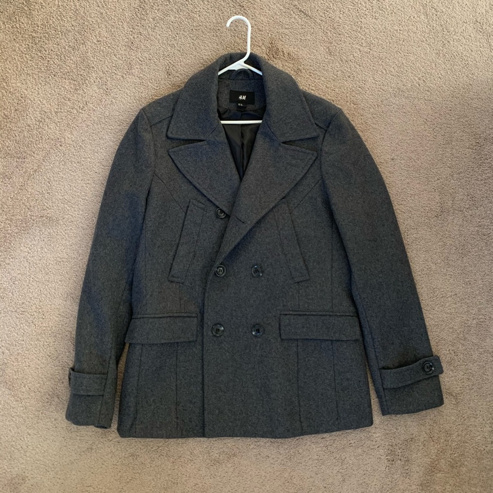 Men’s H&M grey pea coat